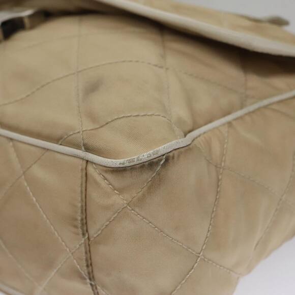 PRADA Shoulder Bag Nylon Beige Silver - Picture 15 of 16